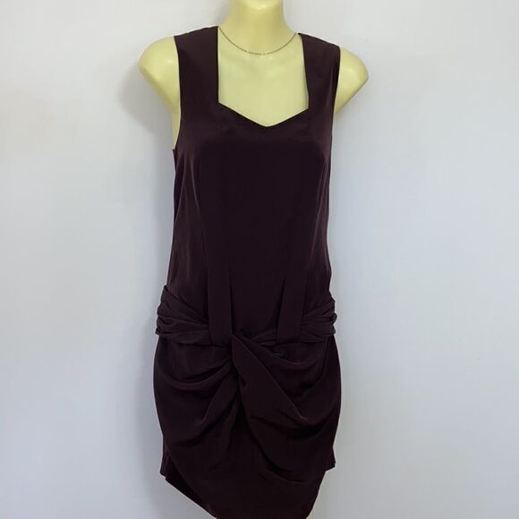 All Saints Dress “Eveline” Twisted Drape Cocoa Mini Dress Sz 0 Excellent… - Picture 5 of 8